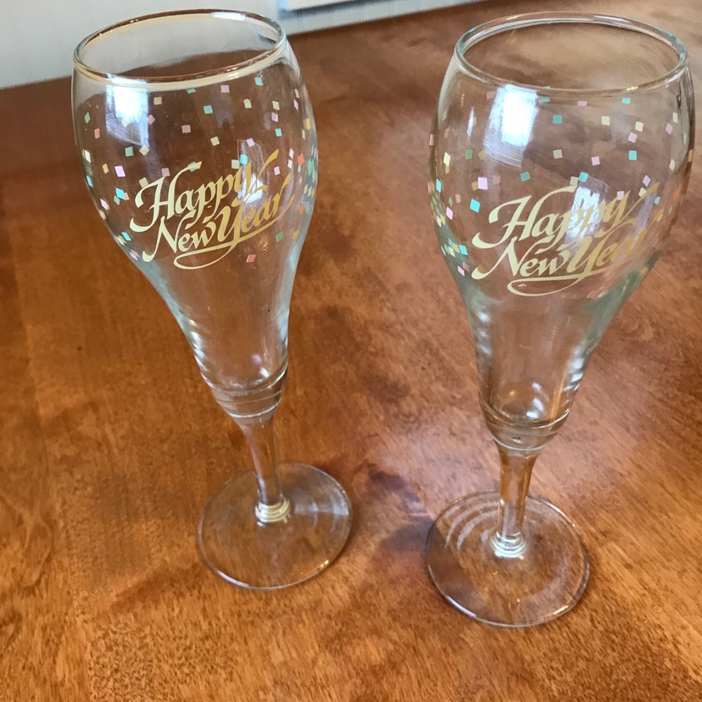 New Year Champagne glasses